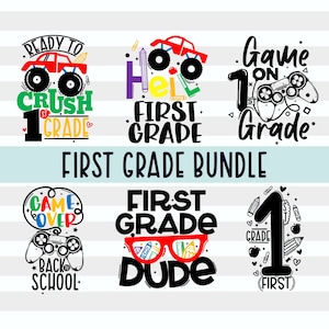 1e leerjaar SVG jongen| Terug naar school SVG-bundel| Jongen eerste leerjaar png| Eerste dag van het eerste leerjaar| Monstertruck-svg| jongenscadeau| Digitaal Cricut-bestand