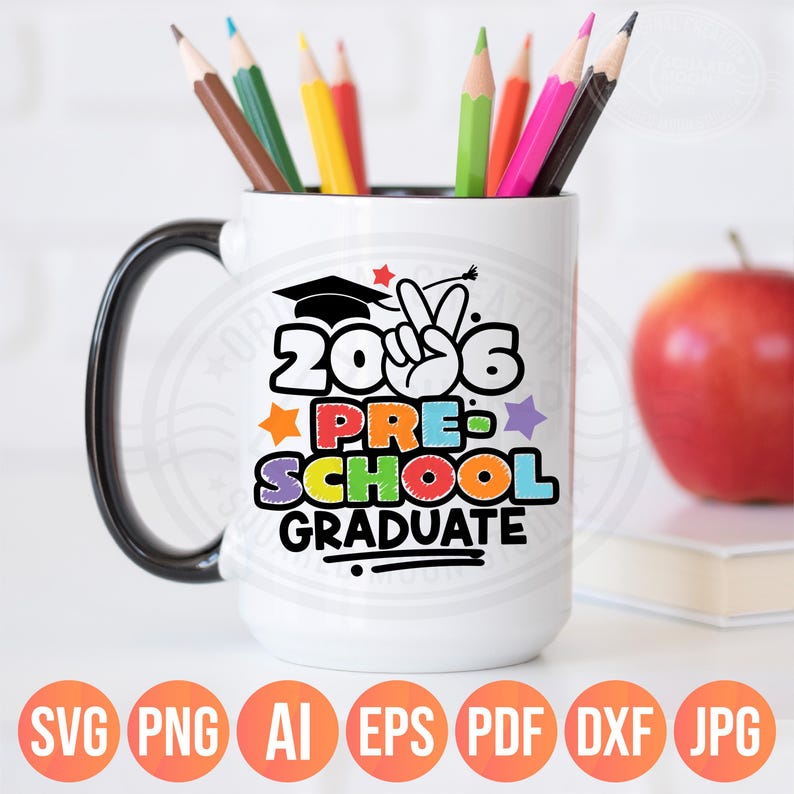 Graduación preescolar SVG PNG, regalos de graduación de 2026 para niños imagen 8