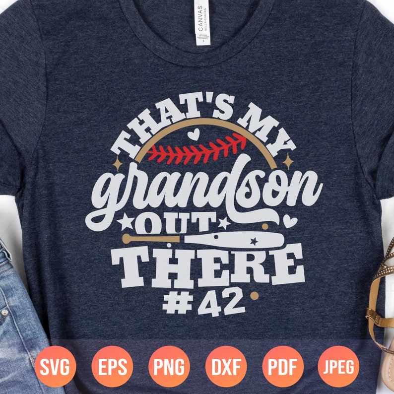 Baseball Grandma Svg That's My Grandson Out There Svg - Etsy