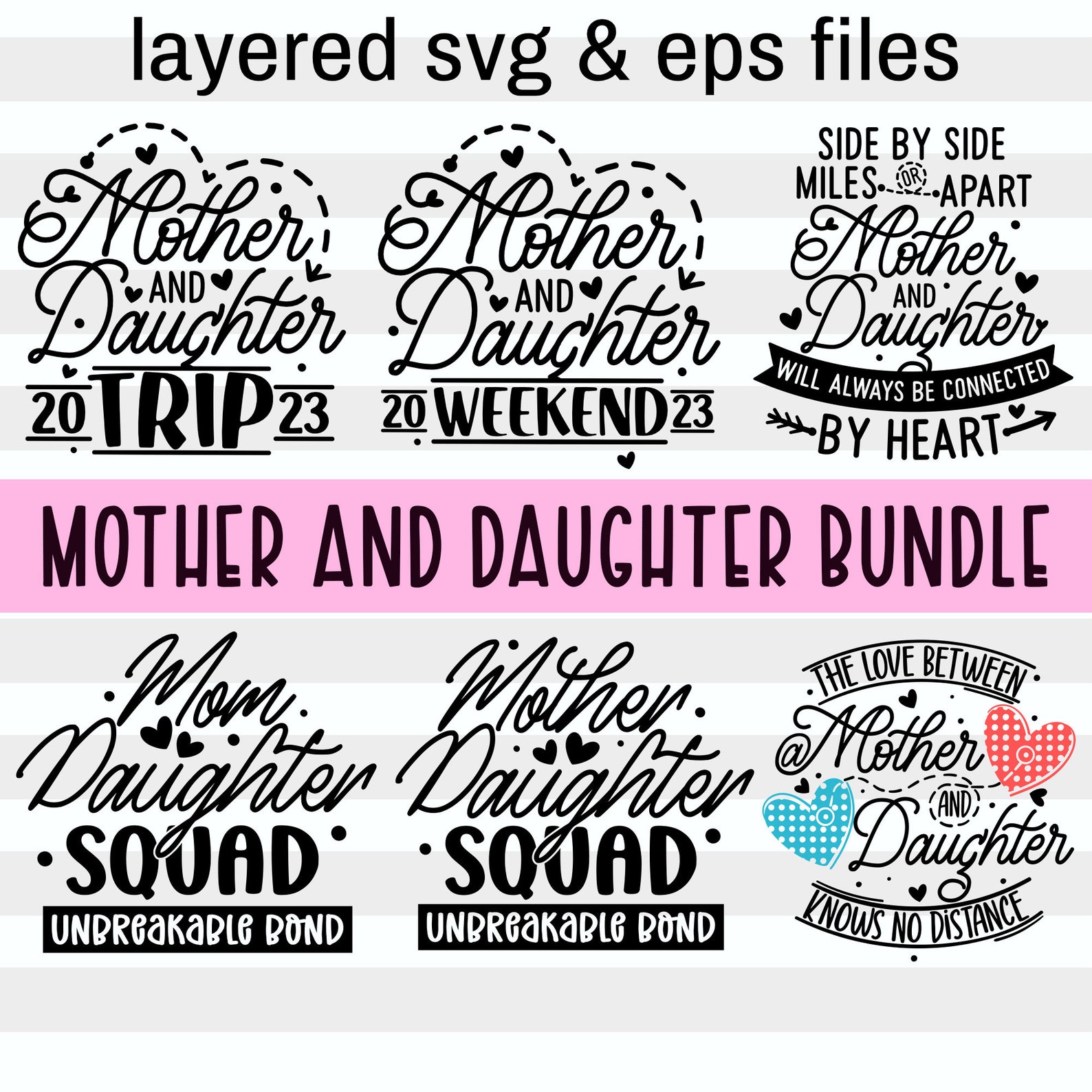 Mother and Daughter Svg Bundle Family Trip 2023 Gift Mom and - Etsy