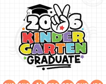 Kindergarten Graduation Png Svg, Peace Out Kinder Grad 2026 Shirts Design for Kids