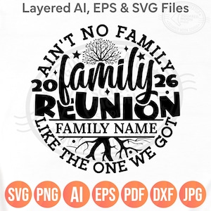 Family Reunion SVG PNG, Aint No Family Like The One We Got