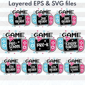 Zurück zu Schule Design | Einschulung für Gamer| Spiel auf Vorschule Kindergarten Gaming Png | Klasse 1.2.3.4.5.6