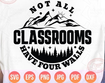Homeschool Svg Png, Not All Classrooms Have Four Walls Svg, 2026 Homeschooling Teacher Mom Gift, Sublimation Silhouette Cricut Files