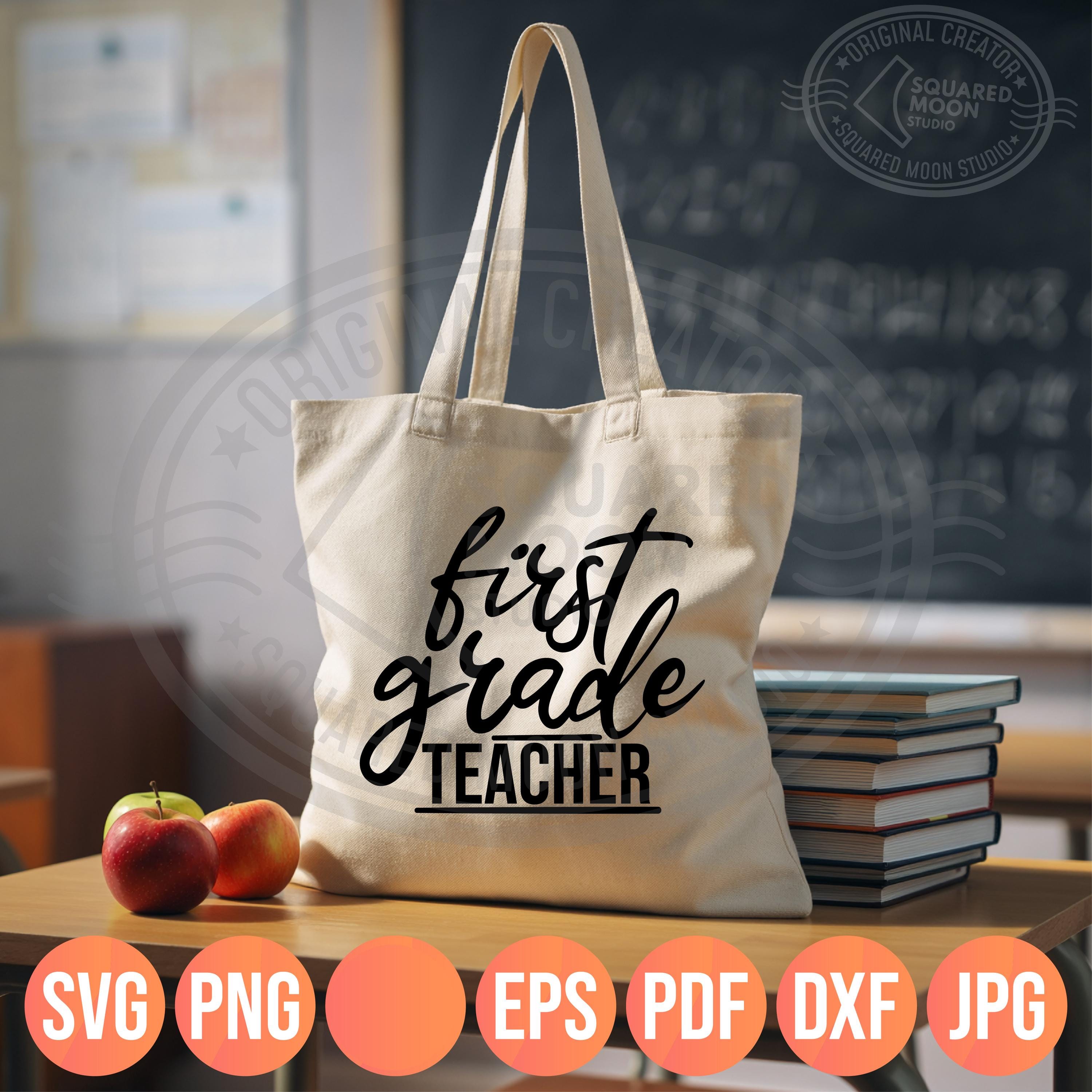 First Grade Teacher SVG PNG Bundle, Back to School Designs (digital ...