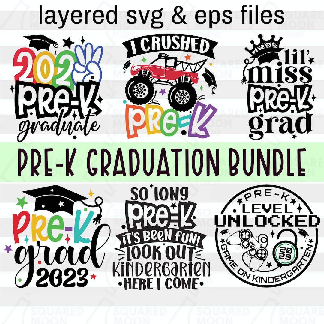 Prek Graduation Svg Bundle 2023 Graduation Gift for Boys and Etsy
