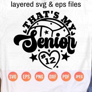 Seniorvolleyvolleymammamma-Svg Png, das ist mein Senior-Svg, DIY personalisierte Spielernummer, Senioren-Familie-Volleyball-Geschenk für Mama, Layered-Dateien