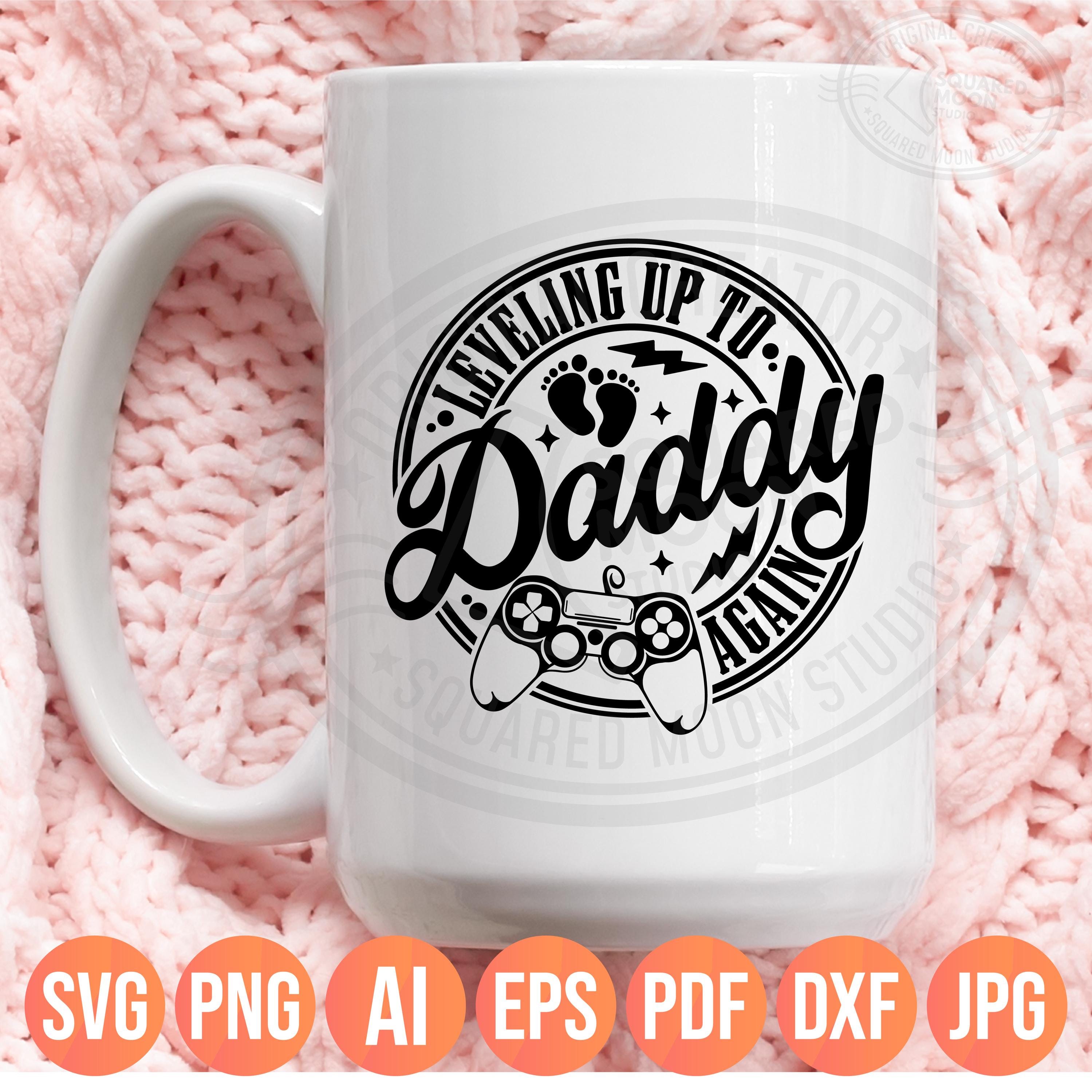 Full Daddy Again Leveling up to Dad/daddy Again Svg Png, Baby Announcement Digital ...