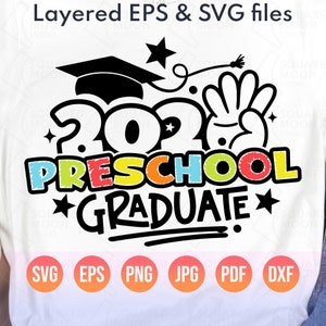Preschool Graduation Svg| 2024 Graduation Gifts for Boys and Girls| Preschool Graduate 2024 Png| End of School Year Svg| Grad Cricut Files