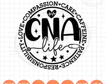 Archivos SVG y PNG de Asistente de Enfermería Certificado / SVG / Regalo divertido para compañeros de trabajo (hombres y mujeres) / PNG de agradecimiento a las enfermeras / Archivos digitales en capas para Cricut