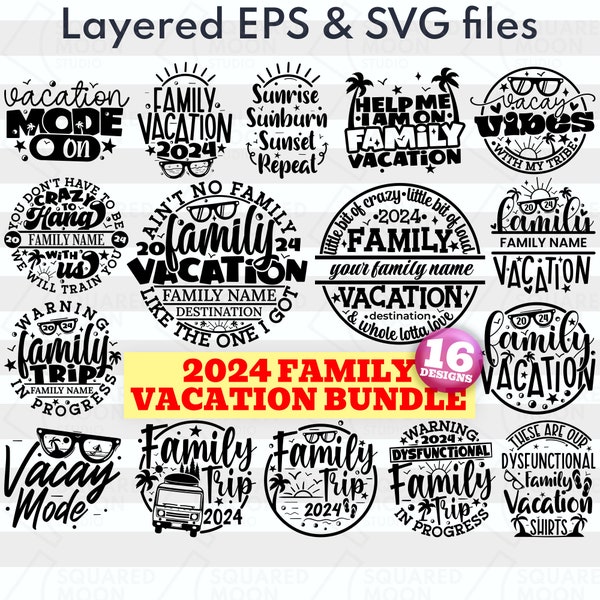 Familienurlaub SVG Bundle 2024| Strandurlaub Png| Sommer 2024 Svg| Familien-Matching-Png| Reise-Urlaub-Svg| Digitale Cricut-Dateien| Png-Dxf