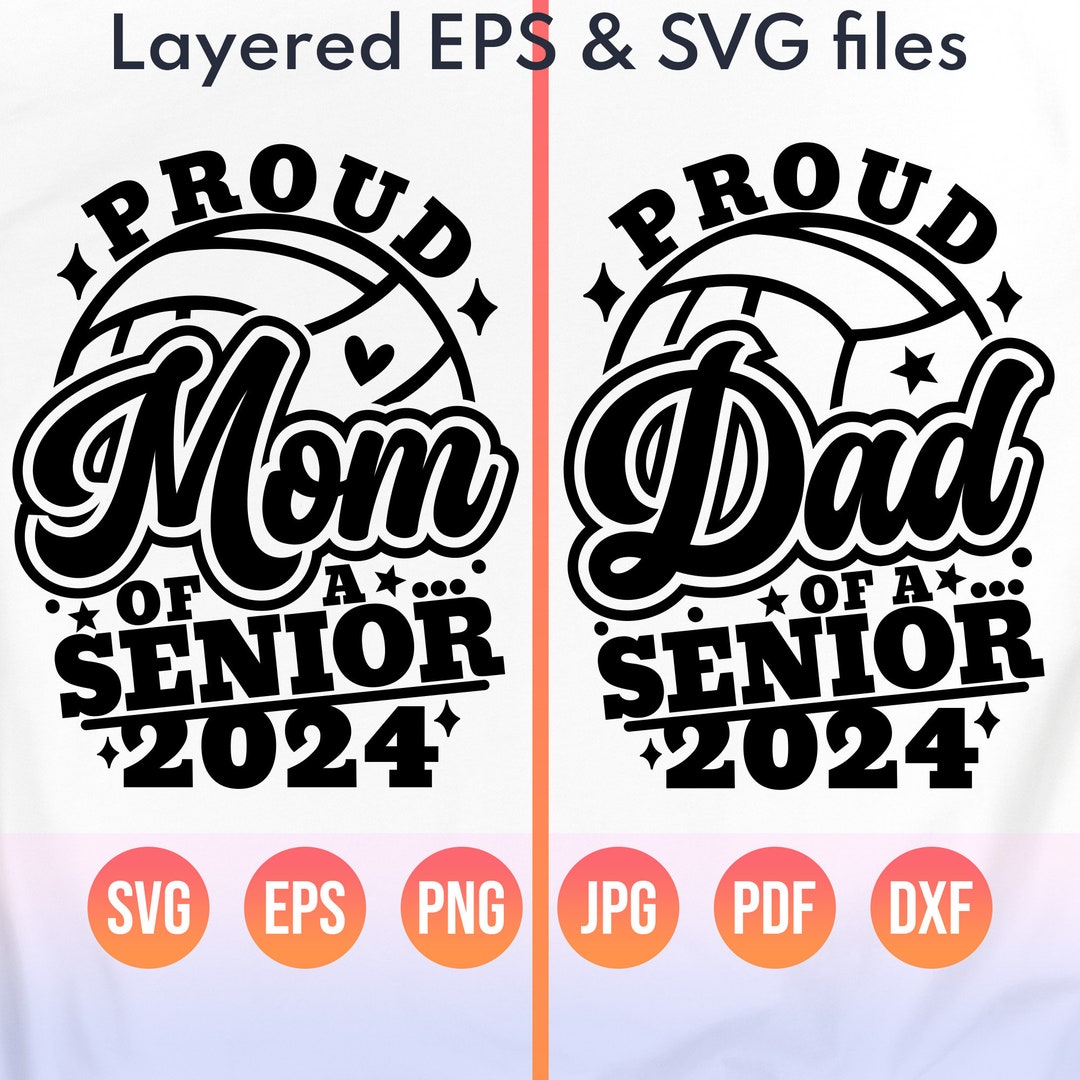 Senior Volleyball Mom Svg Png Proud Mom of a 2024 Senior Svg - Etsy