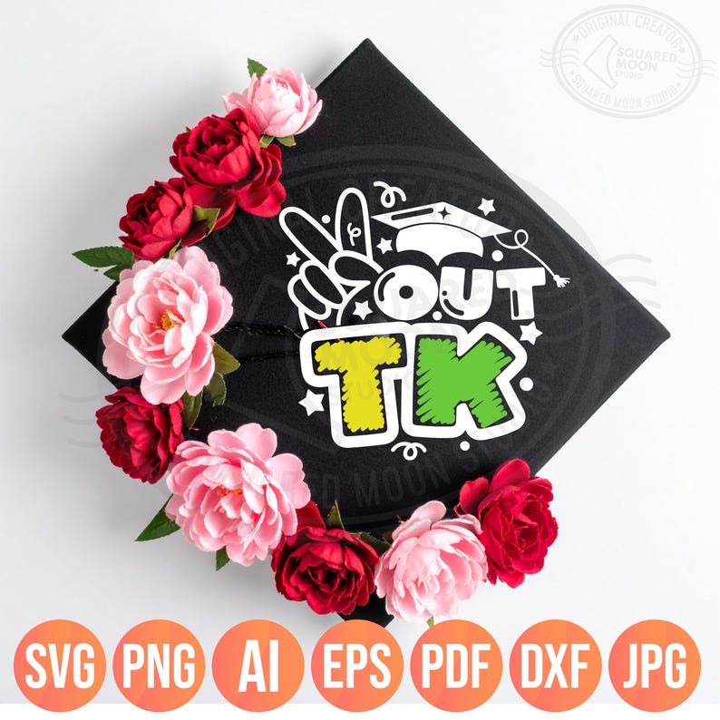 TK Graduation Svg Png Bundle, Peace Out Transitional Kindergarten, Last ...