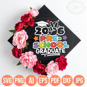 Graduación preescolar SVG PNG, regalos de graduación de 2026 para niños imagen 4