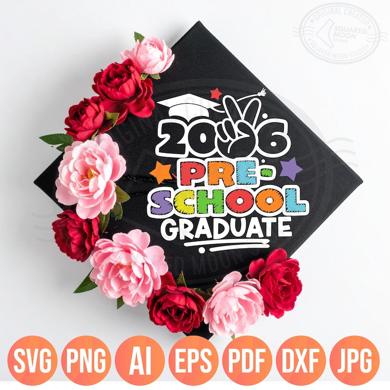 Graduación preescolar SVG PNG, regalos de graduación de 2026 para niños imagen 4