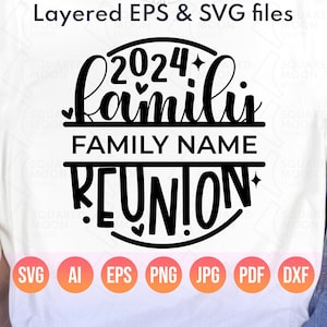 Family Reunion Svg 2024| Family Name Svg Png| Family Matching Gifts for Shirts, Cups, Tumblers| Digital Cricut, Silhouette Cutting File| Dxf