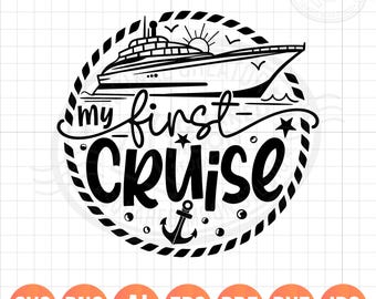My First Cruise Svg Png Dxf, Kids Boat Trip 2026, Baby 1st Trip Gift