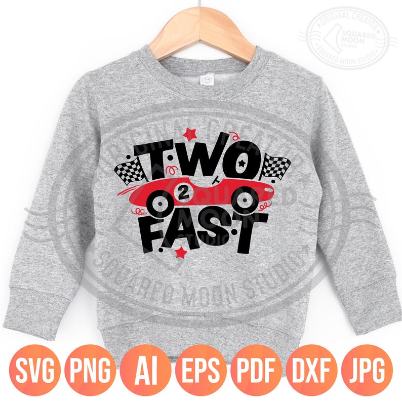 Two Fast Birthday Svg Png, 2nd Bday Race Car, Boy Racing Digital Bundle ...