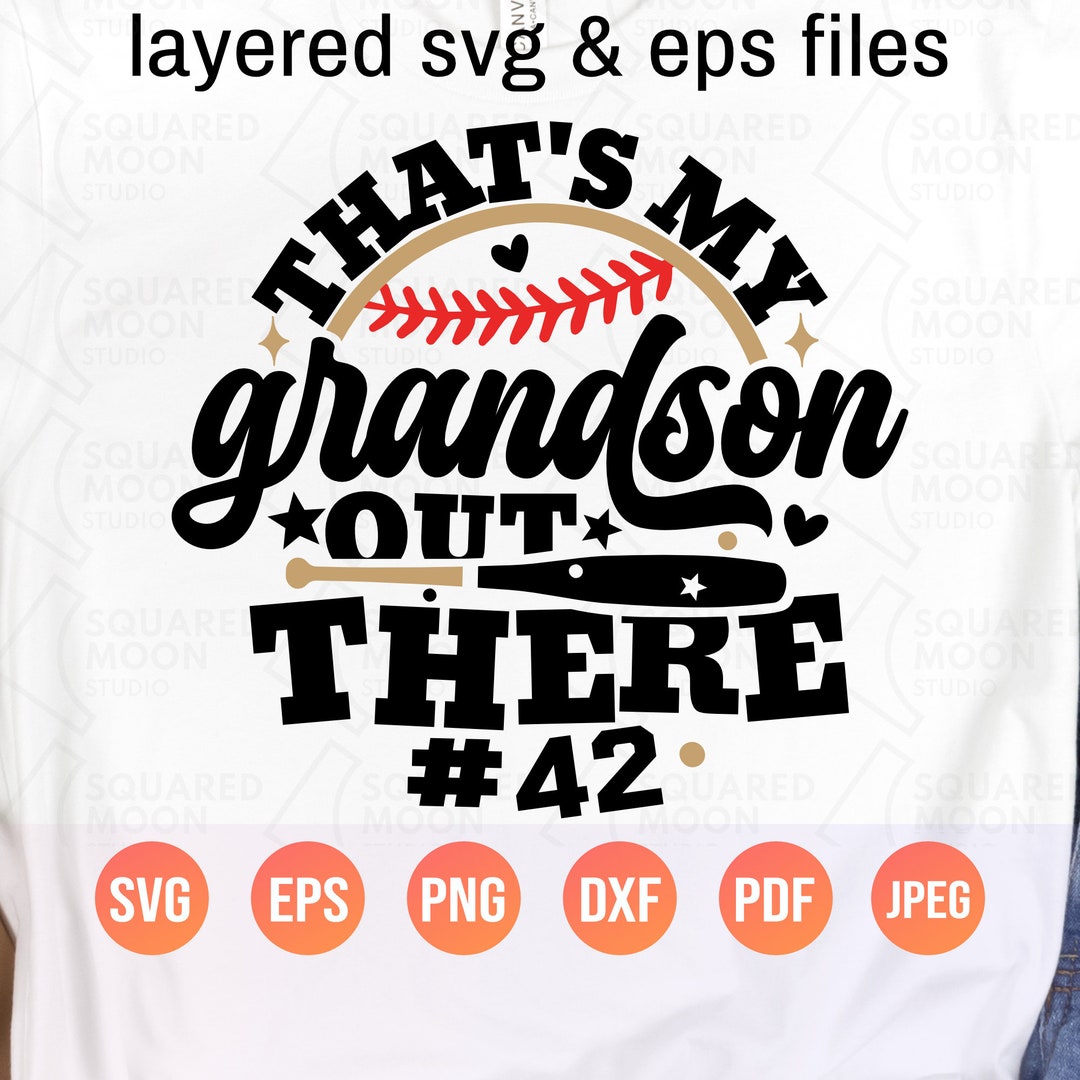 Baseball Grandma Svg That's My Grandson Out There Svg - Etsy
