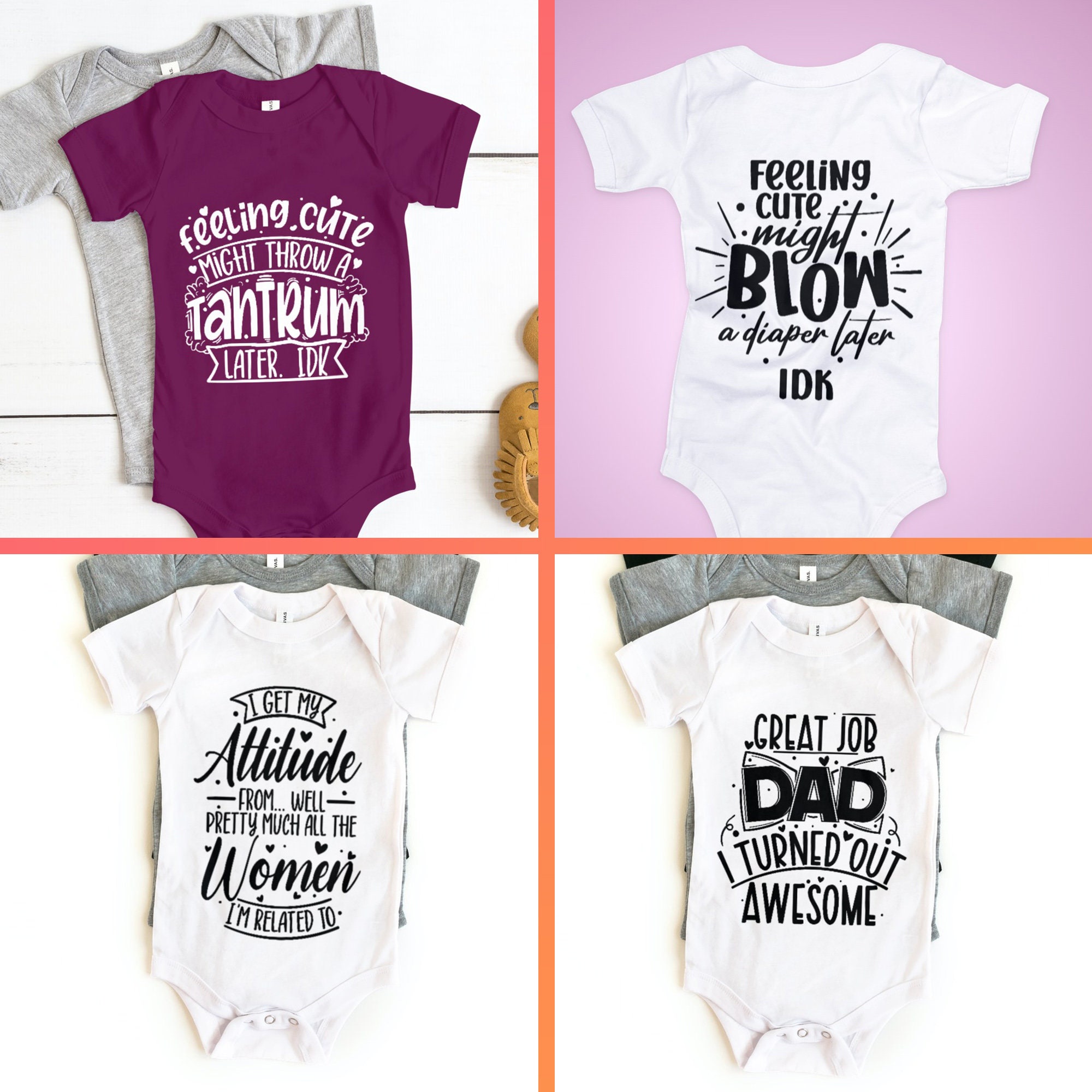 Baby Svg Bundle Baby Onesies Svg Baby Announcement Digital | Etsy Australia
