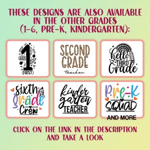 2nd Grade Teacher Svg Back To School Svg Bundle Second Grade Png Gift for Teachers First Day of School Digital Cricut Files Png Dxf image 8