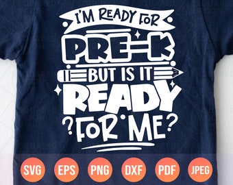Pre-K Back to School SVG PNG: First Day Design (Digital Download