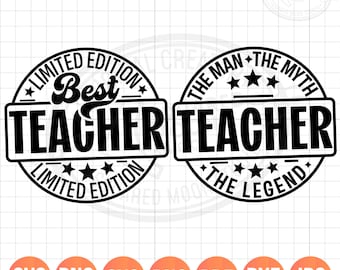 Male Teacher SVG PNG Bundle, Funny Teacher Appreciation Week Quotes