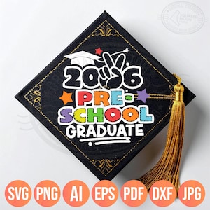 Graduación preescolar SVG PNG, regalos de graduación de 2026 para niños imagen 5