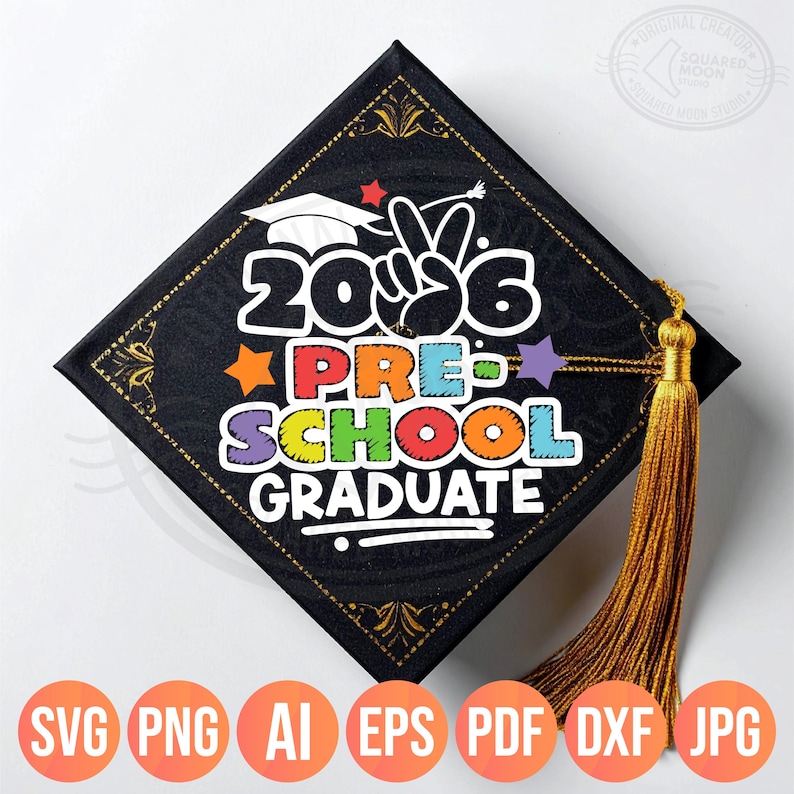 Graduación preescolar SVG PNG, regalos de graduación de 2026 para niños imagen 5