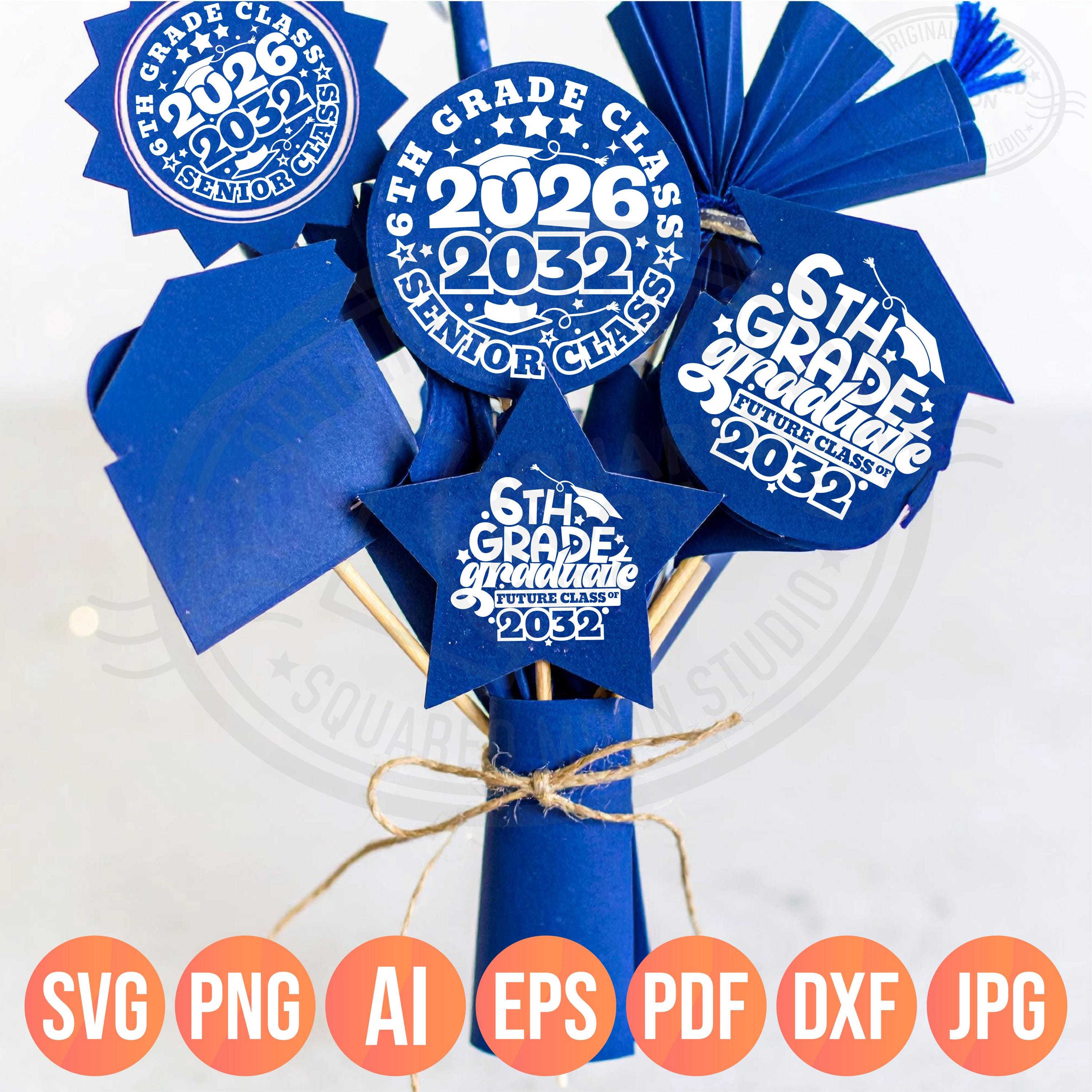 6th Grade 2026 SVG PNG: Back to School & Graduation Design (digital ...