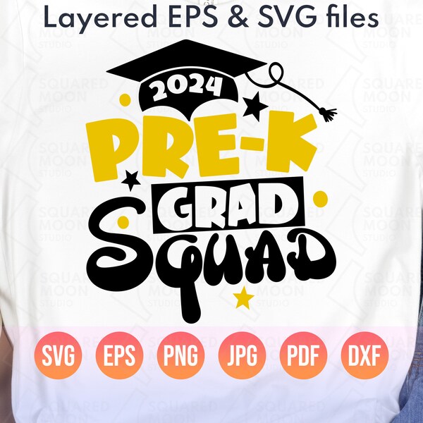 Personalized Kids Graduation Shirt Grad Squad 2024 Pre K Etsy