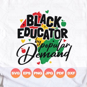 Schwarze Geschichte SVG | Schwarzer Erzieher Auf vielfachen Wunsch | Schwarze Geschichte Monat Geschenk für Lehrer | Afro Lehrerin Digitale Silhouette & Cricut Dateien