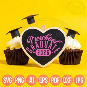 Preschool Graduation Svg Png Bundle (38 designs), 2026 Graduate Designs afbeelding 4