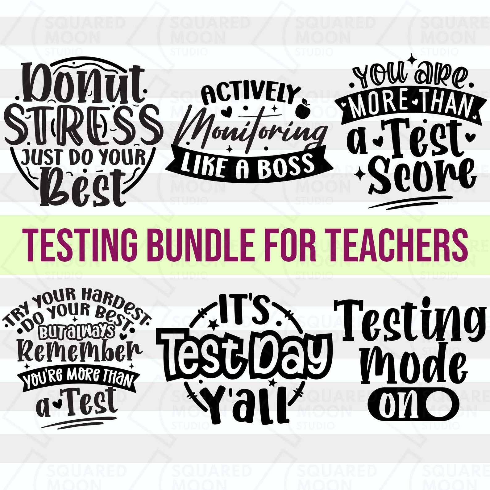 Testing Svg Bundle Testing Day Svg for Teachers It's Test Day Yall Svg ...