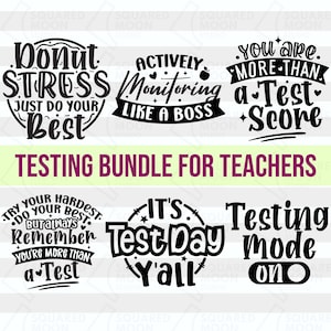 Testing Svg Bundle| Testing Day Svg for Teachers| It's Test Day Yall Svg| School Testing Png Gift for Men & Women| Digital Cricut Files| Dxf