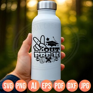 Pre k Graduation SVG PNG, Peace Out of Pre-K, 2026 Last Day of School image 9
