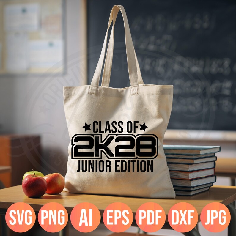 Class of 2028 SVG PNG: 2k28 Junior Edition Design (Instant Digital Download) image 9