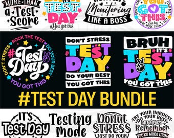 Testing Svg Bundle, Testing Day Svg for Teachers, It&#39;s Test Day Yall Svg, School Testing Png Gift for Men & Women, Digital Cricut Files, Dxf