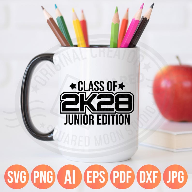 Class of 2028 SVG PNG: 2k28 Junior Edition Design (Instant Digital Download) image 13