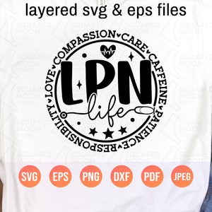 LPN Svg Png | Infirmière auxiliaire autorisée Svg | Cadeau drôle de collègue pour homme, femme | Appréciation de l'infirmière png| Fichiers numériques Cricut en couches