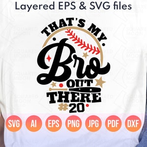 Baseball Schwester geschnitten Datei | Das ist mein Bro da draußen SVG | T-Ball Kleiner Bruder | DIY benutzerdefinierte Spielernummer Vorlage | Lil Sis Baseball Saison Geschenk