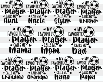 Soccer Family SVG Bundle: Favorite Player Design (Digital Files)