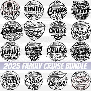 Family Cruise Svg Bundle, Cruise Svg, Family Cruising Trip Matching, Boat Trip 2025, Funny Vacation Sayings Gift, Layered Digital Files, Dxf