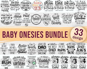 Bundel babysvg| Rompertjes Svg| Babyaankondiging digitaal| Cadeau babymeisje| Babyjongen png| Baby douche-svg-bestanden| Baby Cricut-ontwerpen| png