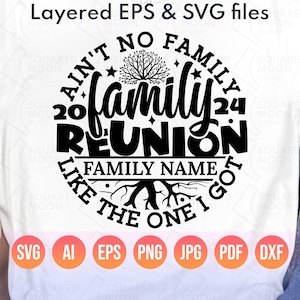 Family Reunion Svg Png| Aint No Family Like The One I Got Svg| DIY Personalized Family Name| 2024 Family Gathering Matching Gift| Cut Files