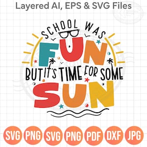 Skolan var kul men det är dags för lite sol SVG PNG, sista skoldagen