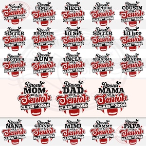 Senior Football Family 2026 Family Svg Png Bundle, Proud Family of a Senior, Senior Football Mom Design, Class of 2026, Layered Files