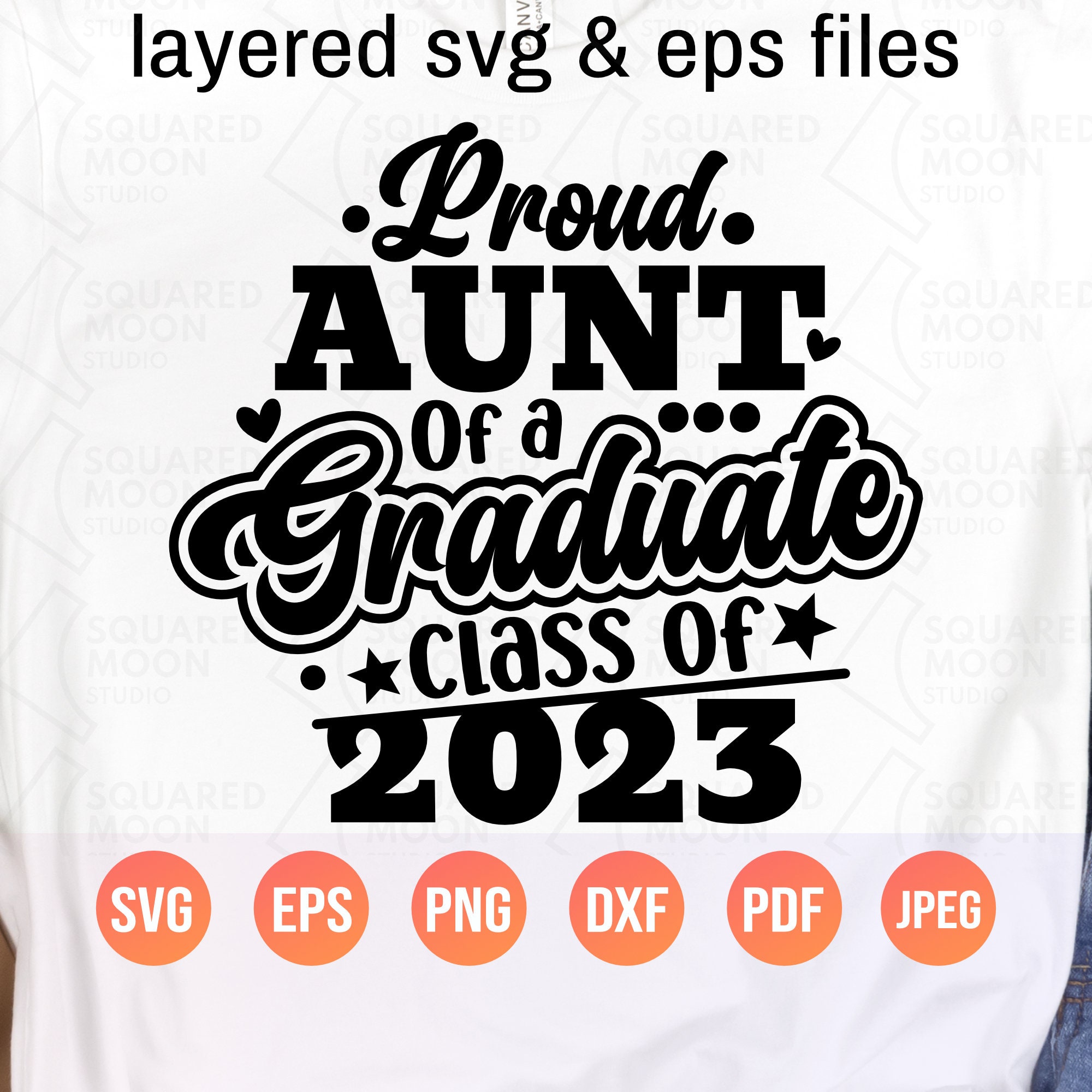 Proud Aunt of 2025 Graduate Svg Png Senior Aunt 2025 Class Etsy