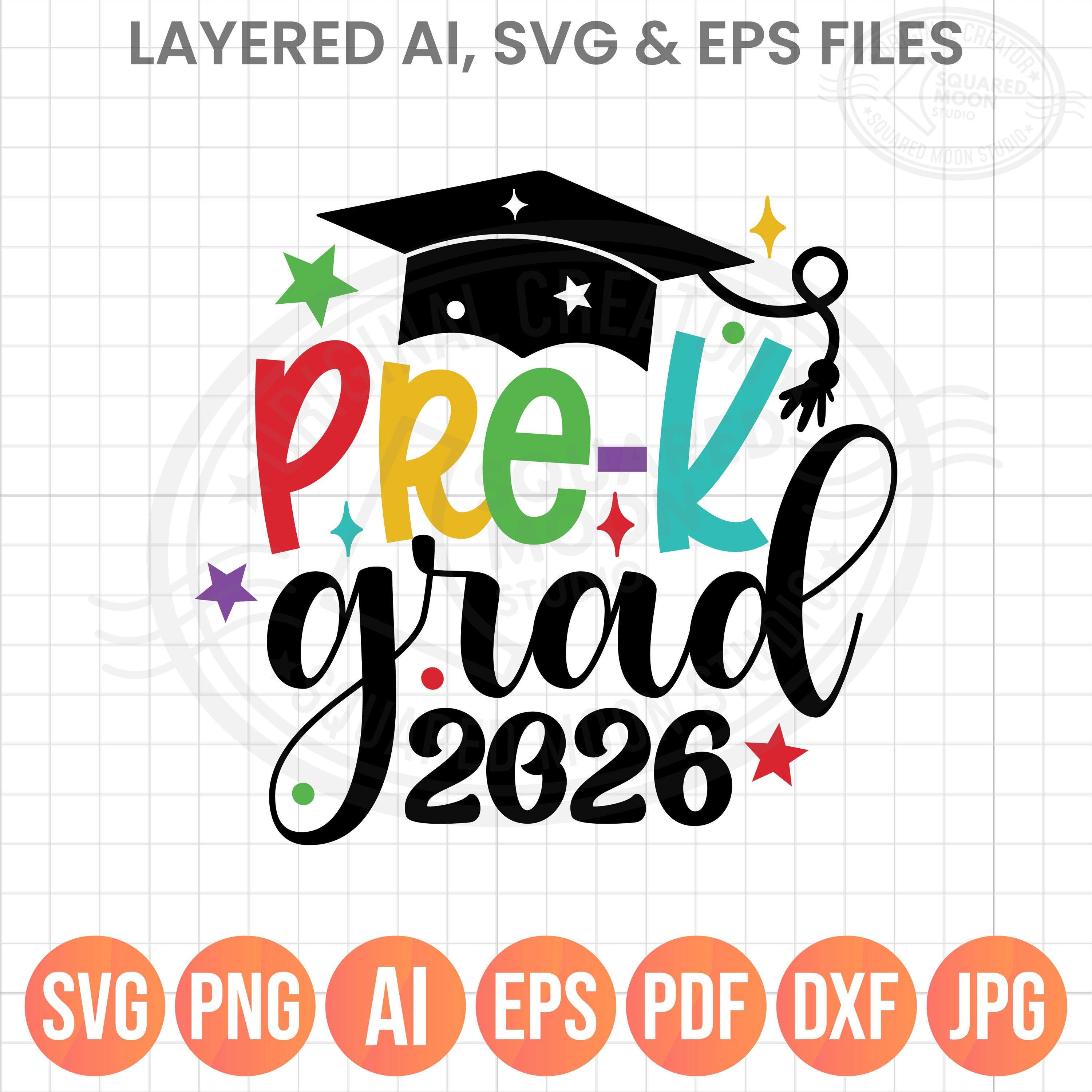 Pre K Graduation Svg Png, 2026 Pre-k Kids Grad Announcement Design - Etsy