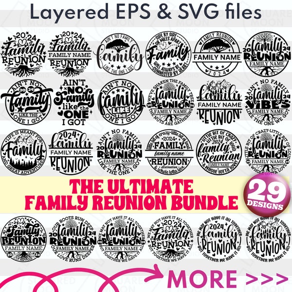 Family Reunion Svg Bundle| Family Name Png| Family Matching Gifts Shirts & Tumblers| 2024 Family Gathering Tree Digital Digital Cricut Files